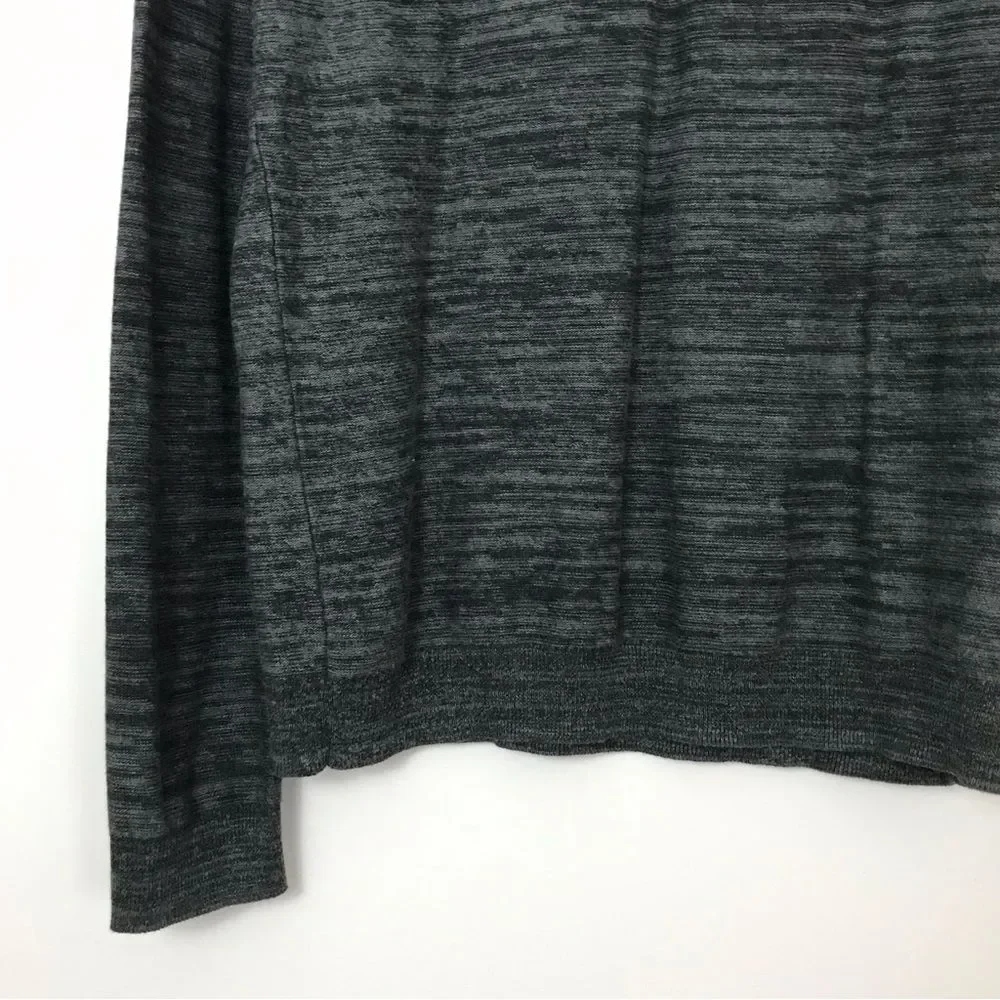 Alfani 100% Cotton Dark Gray Pullover Quarter Zip Long Sleeve Mens Shirt Sweater